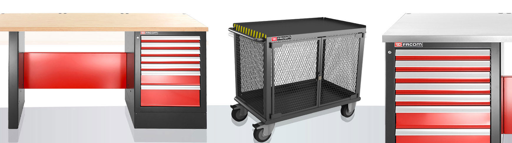 Work Benches + Trolleys