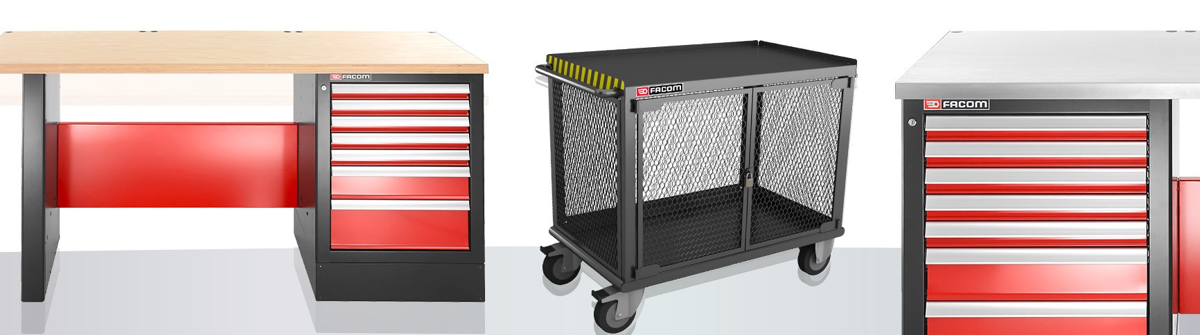 Work Benches + Trolleys