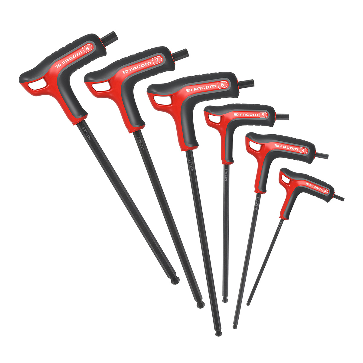 FACOM 84TZSA.PB - 6pc Metric Ball Hex Comfort Grip T-Handle Key