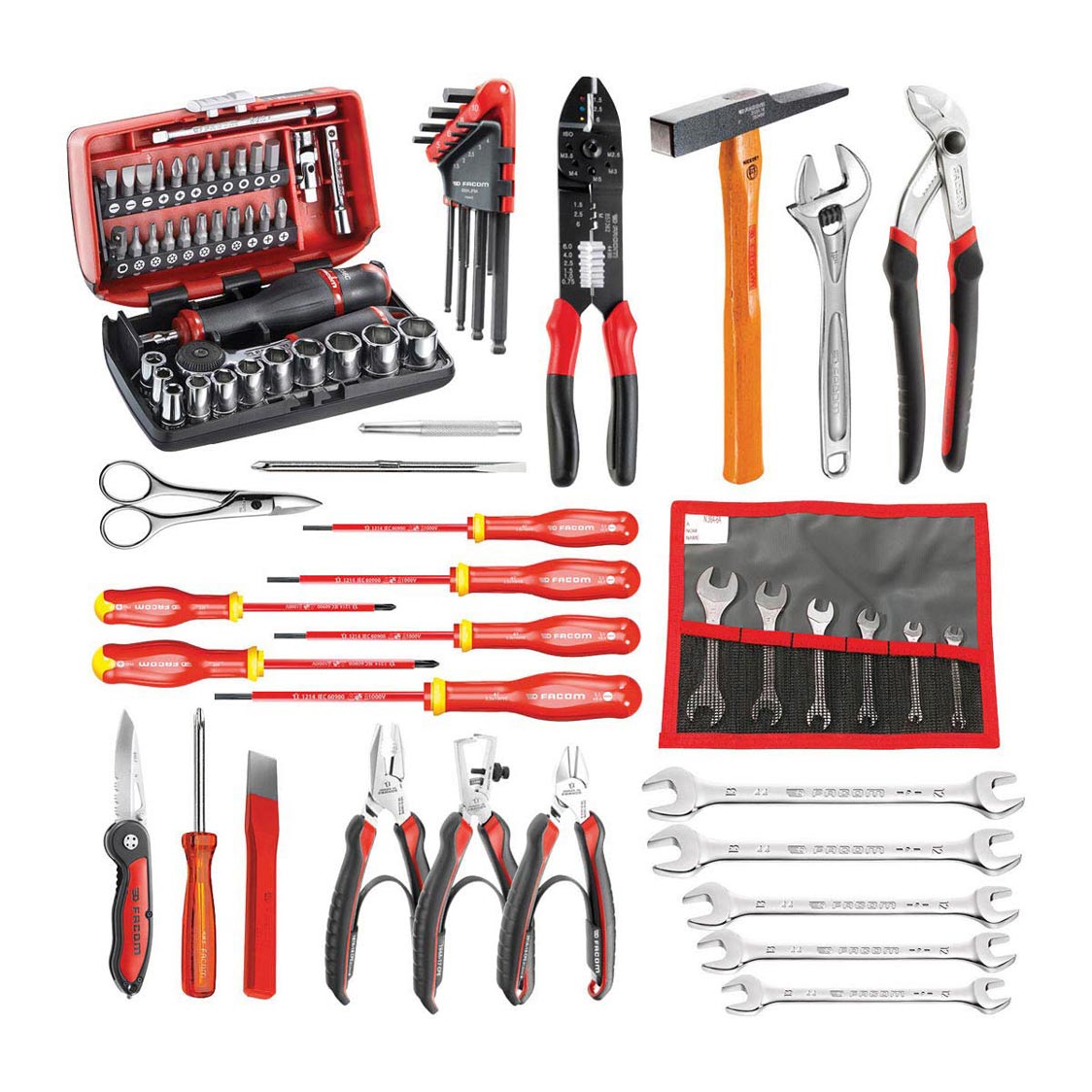 FACOM CM.E16 - 87pc Electricians Metric Tool Kit | ETS
