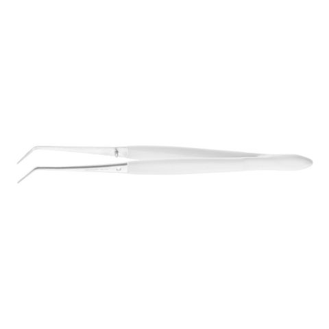 FACOM 152.Y - 150mm Angled Fine Smooth Nose PVC Grip Tweezers