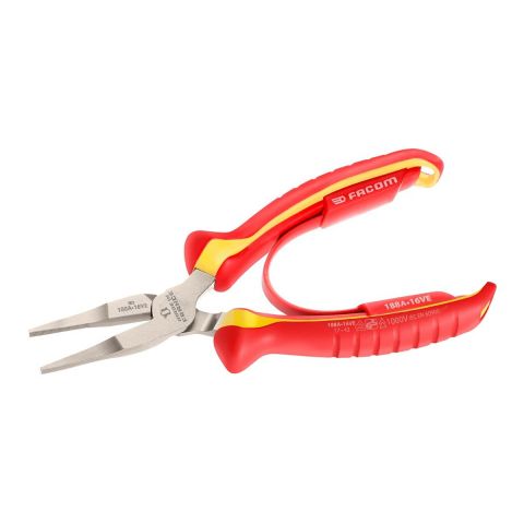 FACOM 188A.16VE - 168mm Insulated Straight Short Flat Comfort Grip Pliers