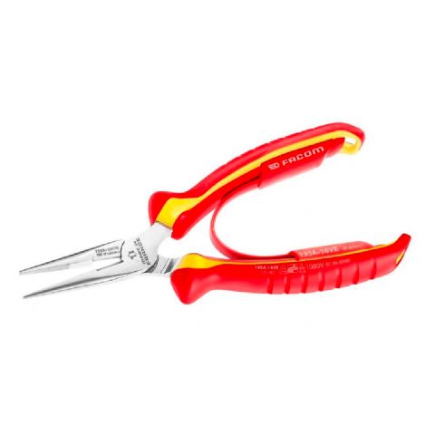 FACOM 193A.16VE - 160mm Insulated Straight Half-Round Comfort Grip Pliers