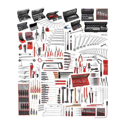 FACOM 2000.BBM160A - 528pc General Metric ToolKit Work Bench + Wall Cabinet