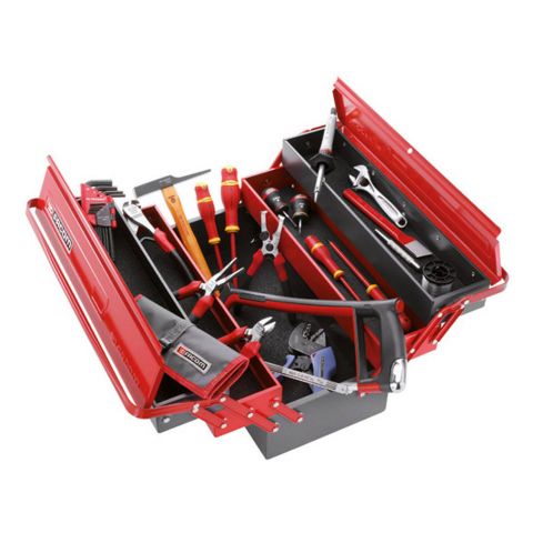 FACOM 2050.E15 - 59pc Electricians Metric Tool Kit + Cantilever Tool Box