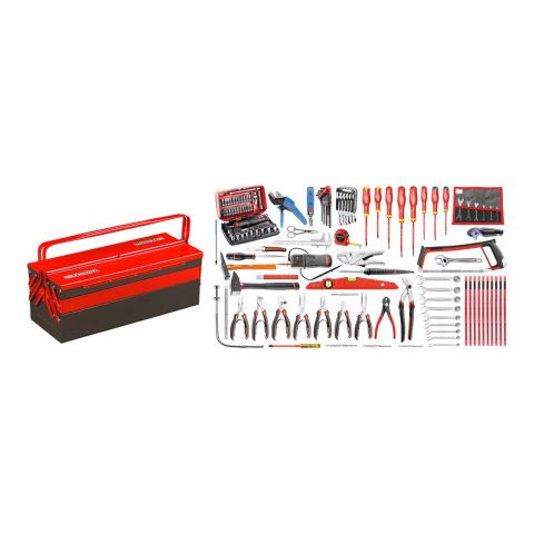 FACOM 2070.E18 - 120pc Electricians Metric Tool Kit + Cantilever Tool Box