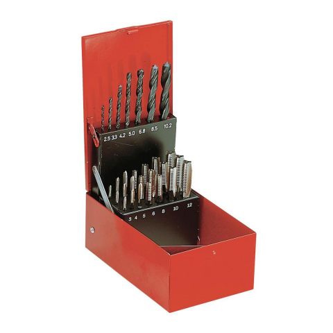 FACOM 227.J2A - 14pc M3-M12 HSS Tap Thread Cutter + Drill Bit Set