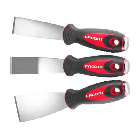 FACOM 235.J1 - 3pc Stainless Steel Comfort Grip Scrapers