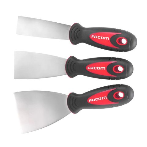 FACOM 237.J1 - 3pc Stainless Steel Comfort Grip Spatulas