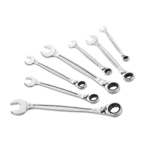 FACOM 467B.J7PB - 7pc Metric Ratchet Combination Spanner Set