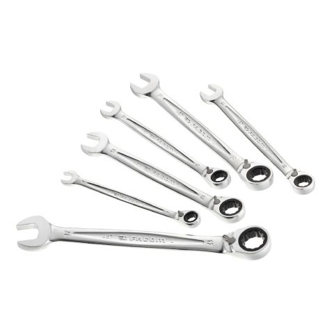FACOM 467B.JE6PB - 6pc Metric Ratchet Combination Spanner Set