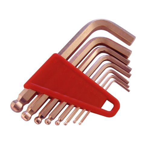 ENDRES 0250067C - 10pc Non-Sparking Metric Ball Hex Key Clip Set