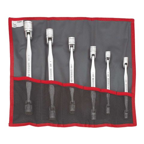 FACOM 66A.JE6T - 6pc Metric Hinged Socket Spanner Set + Roll