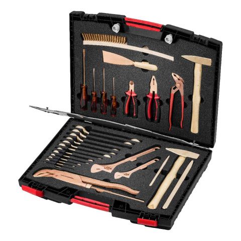 ENDRES 7250005S-K - 29pc Non-Sparking Machinist Metric Tool Kit + Foaming + Tool Box