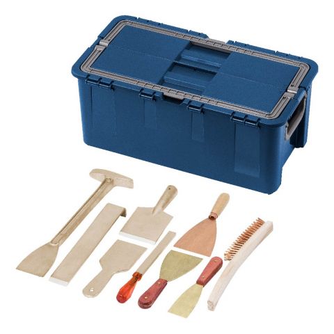 ENDRES 7250009S - 10pc Non-Sparking Spray Booth Cleaning Tool Kit + Tool Box
