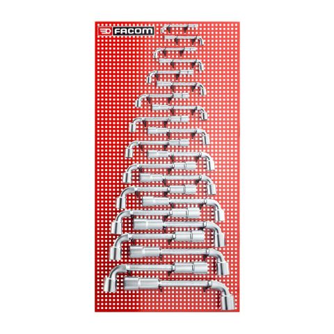 FACOM 76.P22M - 22pc Metric 12x6pt Angled Socket Spanner + Panel