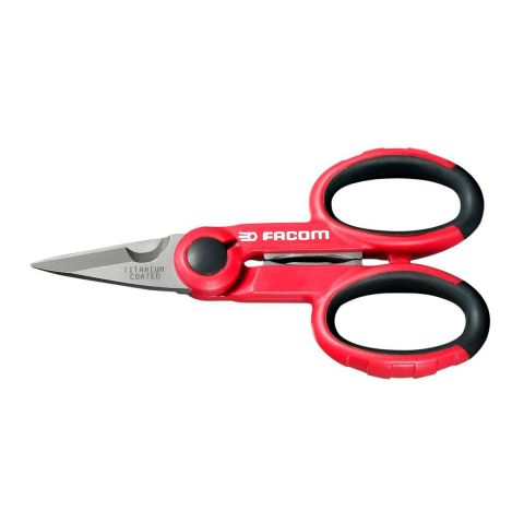 FACOM 841A.4 - 143mm Electricians Comfort Grip Scissors