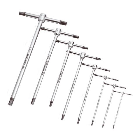 FACOM 84TC.J8PB - 8pc Metric Hex T-Handle Spinner Key Set