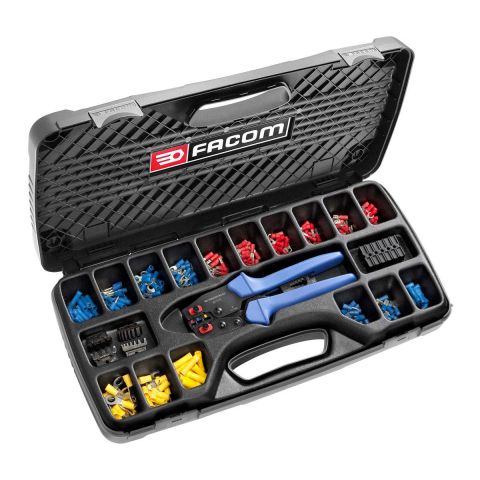 FACOM 855367 - 3in1 Insulated Terminals Multi Die Plier Set + Terminals