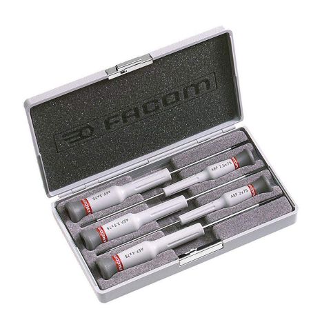 FACOM AEF.J2 - 5pc Slotted Micro-Tech Precision Screwdriver Set