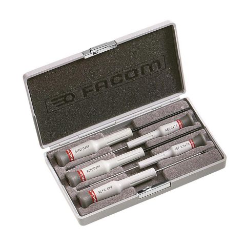 FACOM AEF.J5 - 5pc Slotted Pozidriv Micro-Tech Precision Screwdriver Set