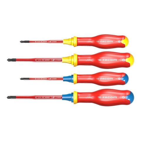 FACOM ATB.J4TVE - 4pc Insulated Protwist Borneo Screwdriver Set