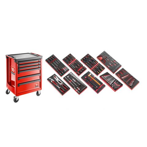 FACOM CHRONO6M3.CM135 - 138pc General Metric Tool Kit In Foam Modules + ROLL+ Roller Cabinet