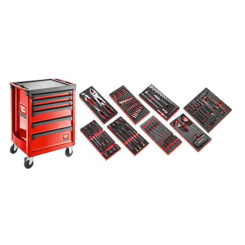 FACOM CHRONO6M3.CMAG - 135pc General Metric Tool Kit In Foam Modules + ROLL+ Roller Cabinet