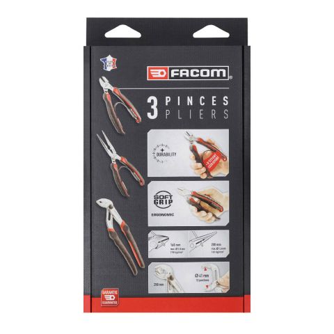 FACOM CPE.A5PB - 3pc Comfort Grip Pliers Set