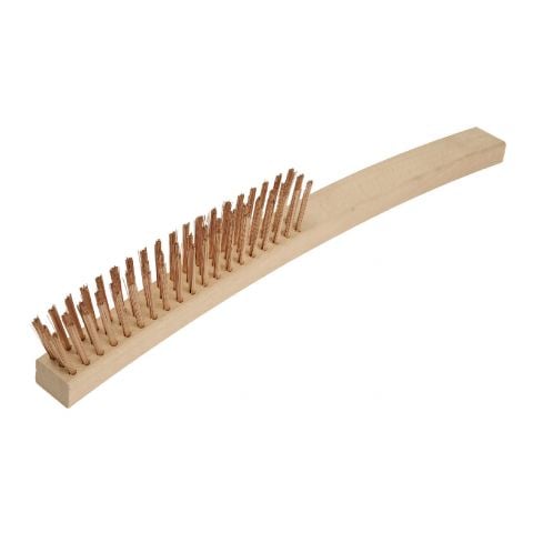 ENDRES 1750030S - 3 Rows Non-Sparking Wood Handle Bronze Wire Brush