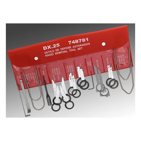 FACOM DX.25 - 20pc Automotive Radio Removal Tool Set + Roll