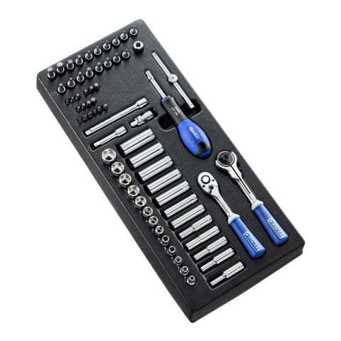 EXPERT by FACOM E030715 - 67pc 1/4" Square Drive Metric 6pt Std + Long Socket Module + Bits