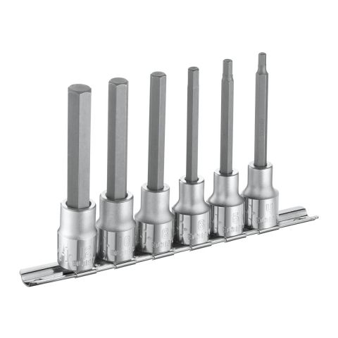 EXPERT by FACOM E032941 - 6pc 1/2" Square Drive Metric Long Hex Bit Socket Set