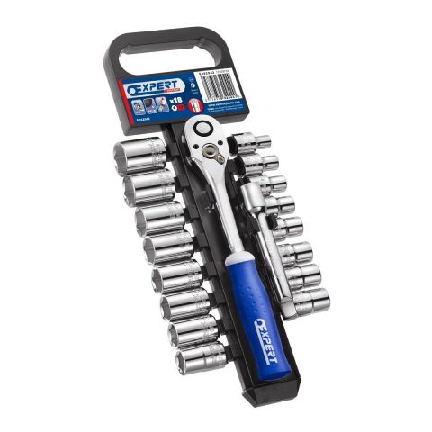 EXPERT by FACOM E032942 - 18pc 1/2" Square Drive Metric 6pt Socket Set