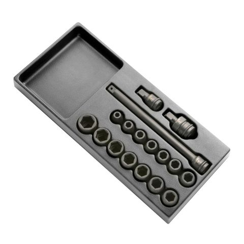 EXPERT by FACOM E040601 - 17pc 1/2" Square Drive Metric 6pt Impact Socket Module
