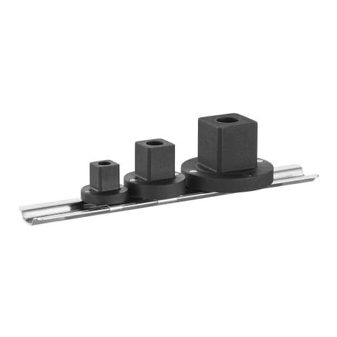 EXPERT by FACOM E041649 - 3pc 1/4" + 3/8" + 1/2" Square Drive Magnetic Coupler Set + Rail