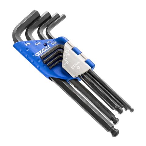 EXPERT by FACOM E117816 - 9pc Long Inch Hex Key Clip Set