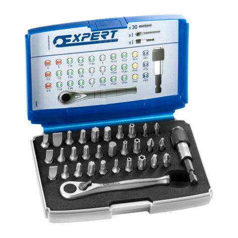 EXPERT by FACOM E131702 - 32pc Complete 1/4&quot; Hex Drive 25mm Screwbit Set