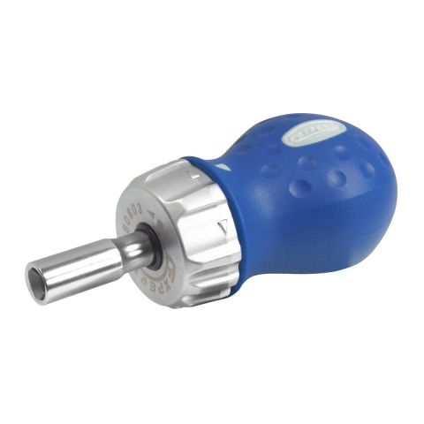 EXPERT by FACOM E160803 - 4pc 1/4" Hex Screwbit Stubby Ratchet Screwdriver + Bits