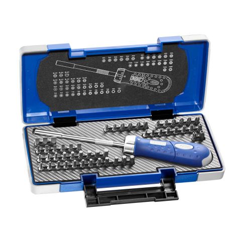 EXPERT by FACOM E160804 - 59pc 1/4&quot; Hex Screwbit Angle Ratchet Screwdriver + Complete Bit Set