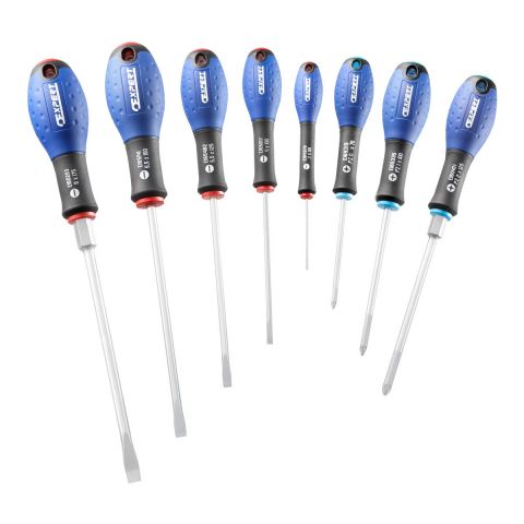 EXPERT by FACOM E160906 - 8pc Slotted Pozidriv Comfort Grip Screwdriver Set