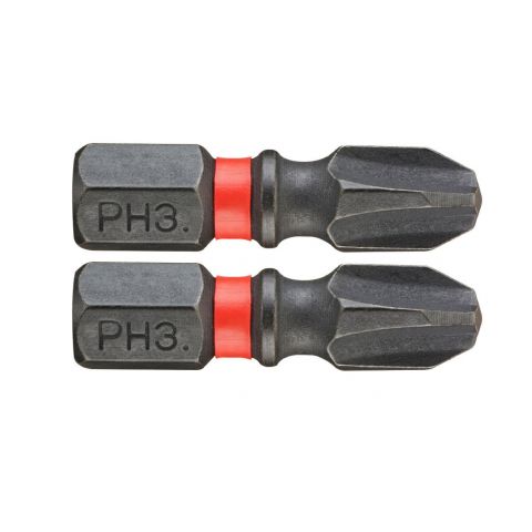 FACOM ENP.10X - 2pk Impact Flextorq Pozidriv 1/4&quot; Hex Drive 25mm Screwbit