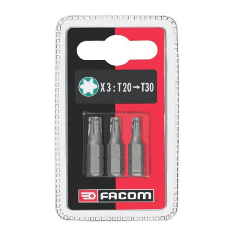 FACOM EX12.J3 - 3pc Torx 1/4" Hex Drive 25mm Screwbit