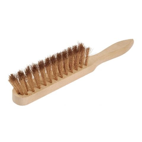 ENDRES 1750007S - 310mm Non-Sparking Wood Handle Flat Bronze Wire Hand Brush