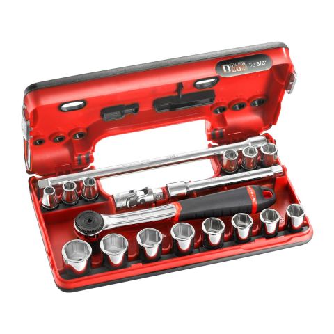 FACOM J.161DBOX1 - 18pc 3/8" Square Drive Metric 6pt Socket + J.161B DBox Set