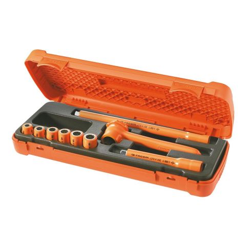 FACOM J.400AVSE - 9pc Insulated 3/8" Square Drive Socket + Ratchet Set
