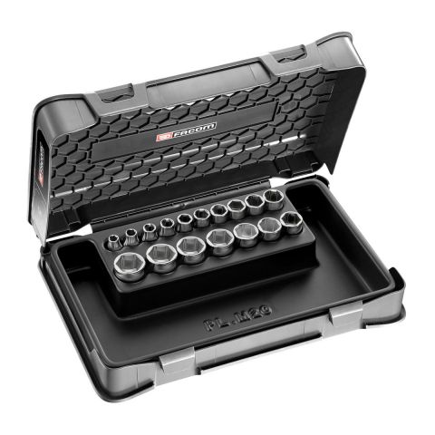 FACOM J.401 - 17pc 3/8" Square Drive Metric 6pt Socket Set + Case