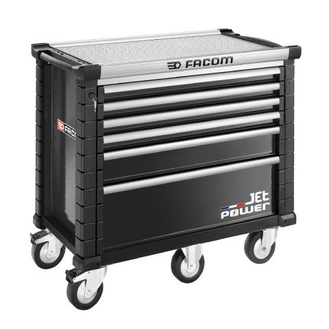 FACOM JET.6NM5APOWER - JET+ 6 Drawer 5 Mod Roller Cabinet With Power Drawer Black