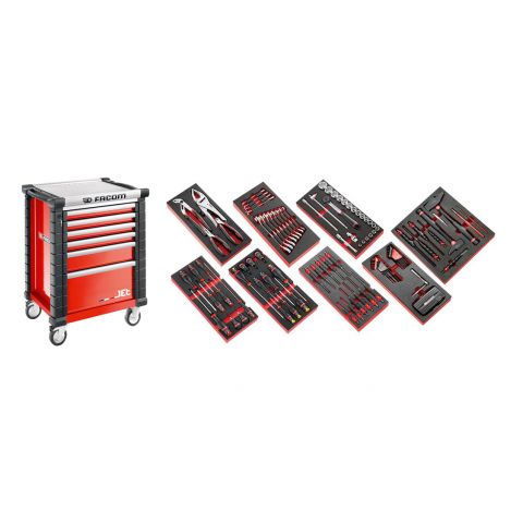 FACOM JET6M3.CMAG - 135pc General ToolKit In Foam Modules + Roller Cabiner