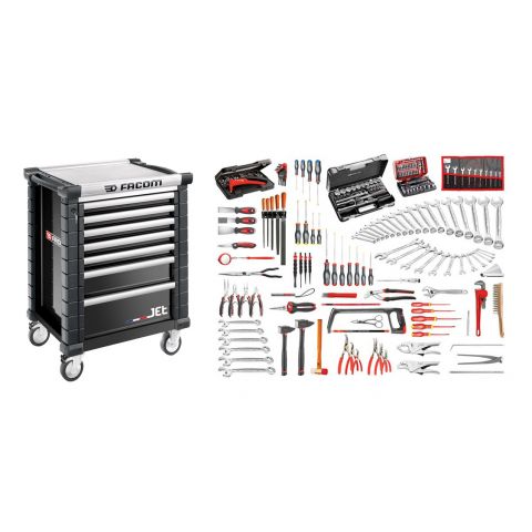 FACOM JET7.M140A - 200pc General Metric Tool Kit + Roller Cabinet